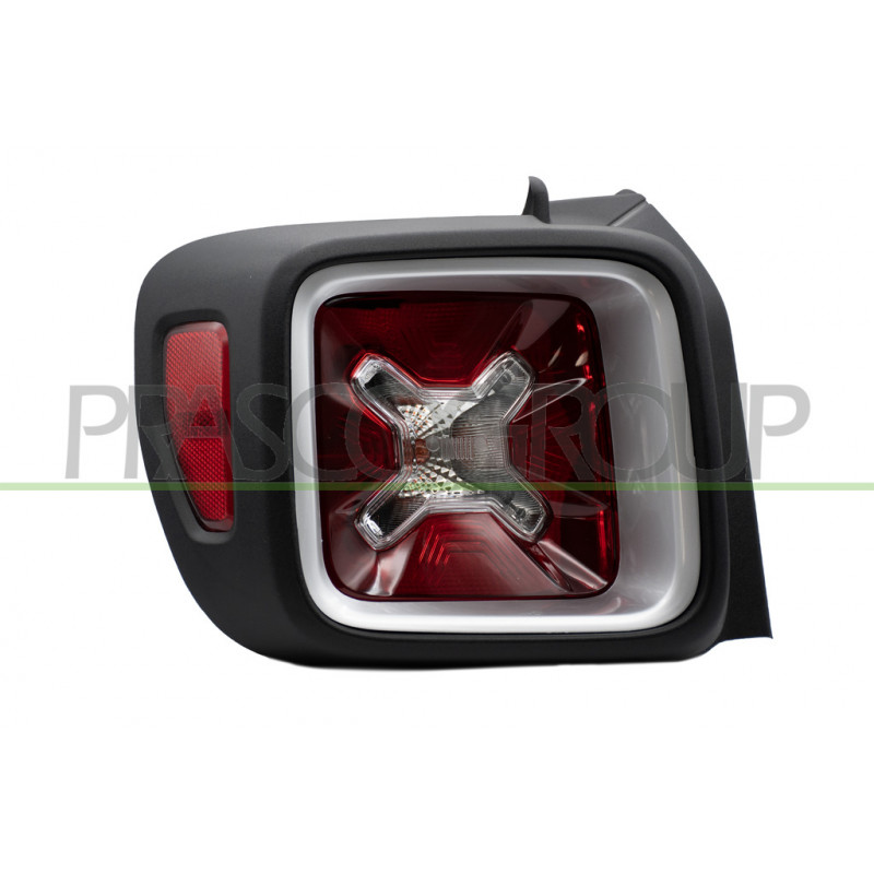 Feu d'Aile arrière côté chauffeur Sans Porte Lampe-avec Cadre Noir/Argent Feu d'Aile arrière côté chauffeur Sans Porte Lampe-avec Cadre Noir/Argent