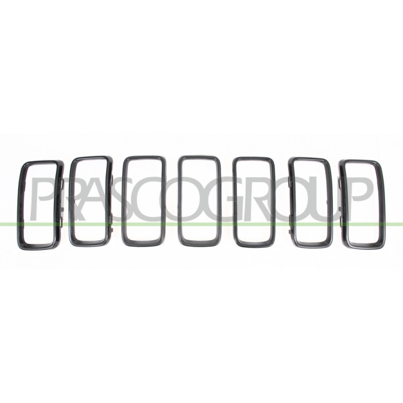 Moulure Gris Fonce' de Grille de Calandre Mod. Trailhawk (7 Pcs) Moulure Gris Fonce' de Grille de Calandre Mod. Trailhawk (7 Pcs)