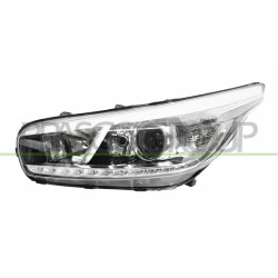 Phare Gauche H7+H7+H7 Electrique Avec Moteur-Avec Feu De Jour-Led-Noir