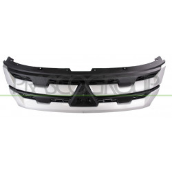 Grille Calandre Noire avec Moulure Grise/Argent