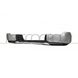 Pare-Chocs Arriere-Noir Structure'-avec Spoiler et Embouts Paint Argent