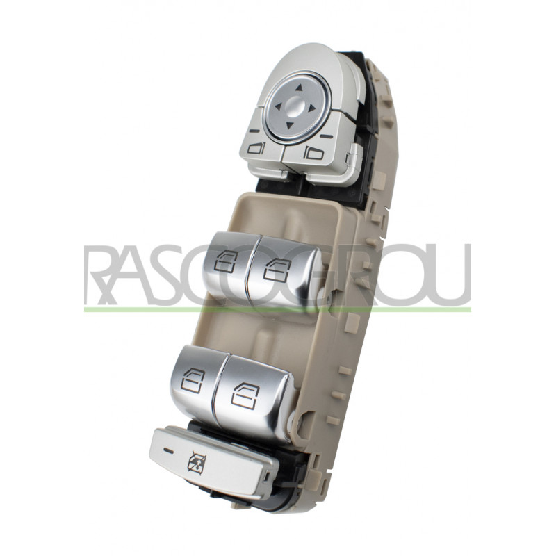 PANNEAU A BOUTON-POUSSOIR BEIGE-4 INTERRUPTEURS-LEVE VITRE-PORTE AVANT GAUCHE-SA PANNEAU A BOUTON-POUSSOIR BEIGE-4 INTERRUPTEURS-LEVE VITRE-PORTE AVANT GAUCHE-SA
