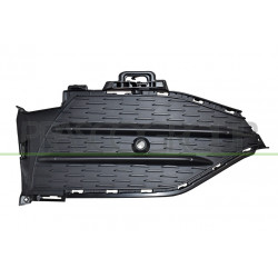 Grille Droite De Pare-Chocs-Avant-Noire-Avec Trous Radar+Supports