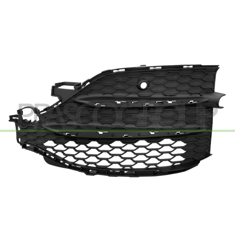 Grille côté passager Noire de Pare-Chocs avec Trous Profil Chrome' Grille côté passager Noire de Pare-Chocs avec Trous Profil Chrome'
