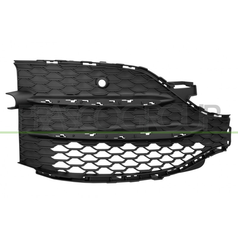 Grille côté chauffeur Noire de Pare-Chocs avec Trous Profil Chrome' Grille côté chauffeur Noire de Pare-Chocs avec Trous Profil Chrome'