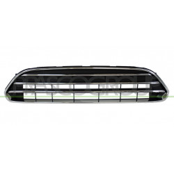 Grille Calandre Noire avec Moulures et Cadre Chrome'