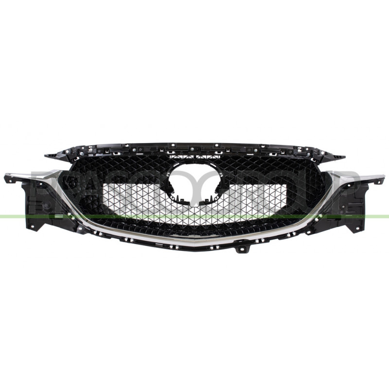 Grille Calandre Noire avec Moulure Chromee'-avec Trou Camera Grille Calandre Noire avec Moulure Chromee'-avec Trou Camera