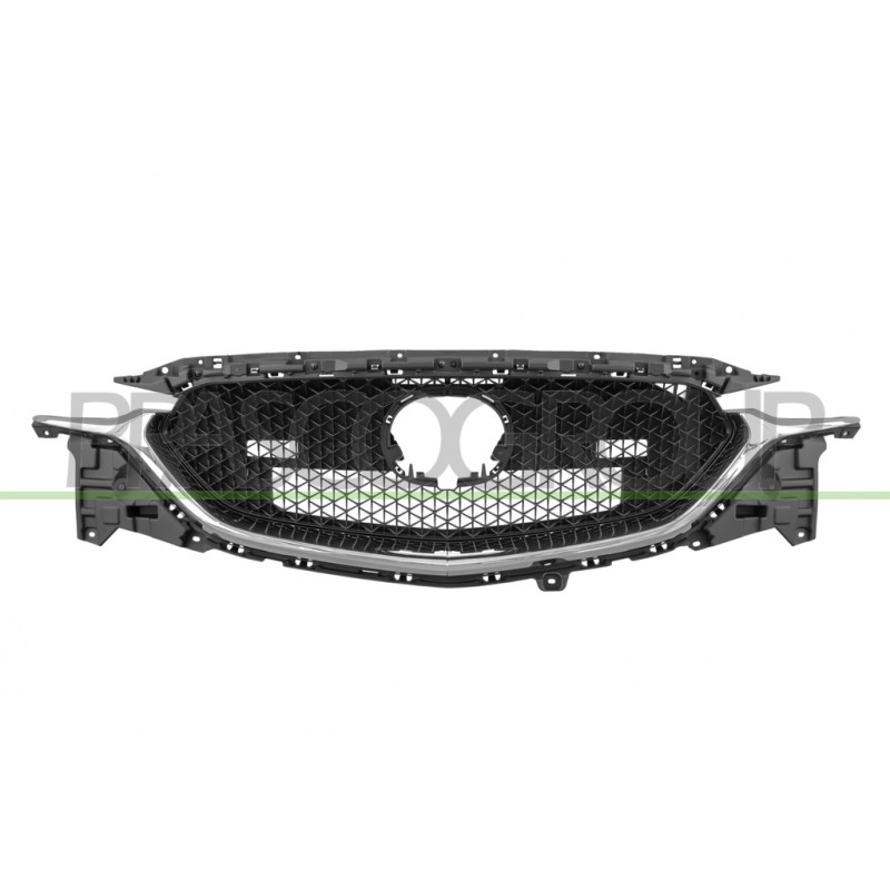 Grille Calandre Noire Brillant avec Moulure Chromee' Grille Calandre Noire Brillant avec Moulure Chromee'