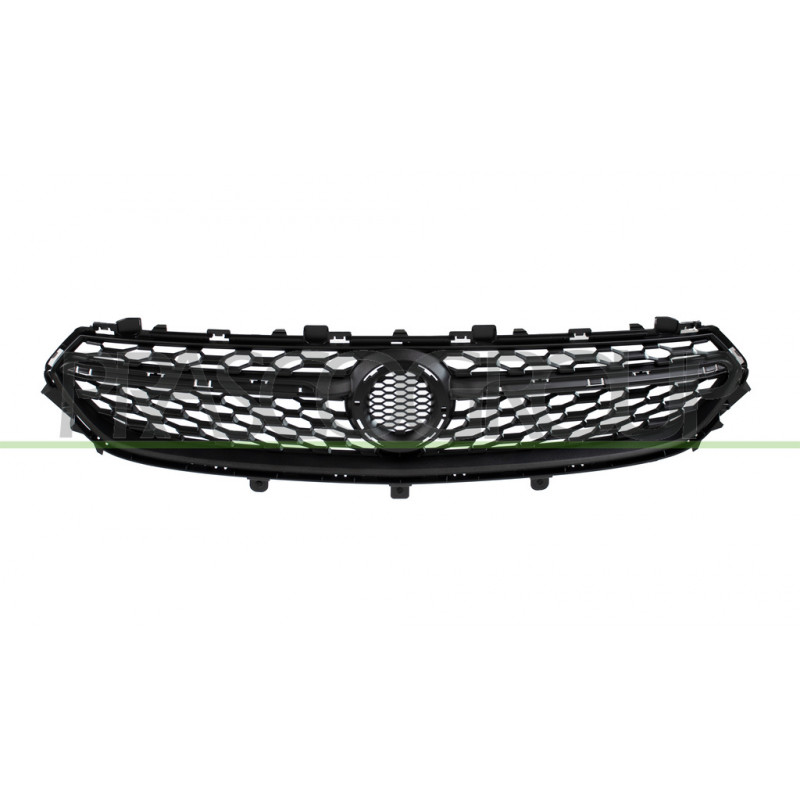 Grille Calandre Noire-avec Trous Moulures Pour Inserts Chromes Grille Calandre Noire-avec Trous Moulures Pour Inserts Chromes
