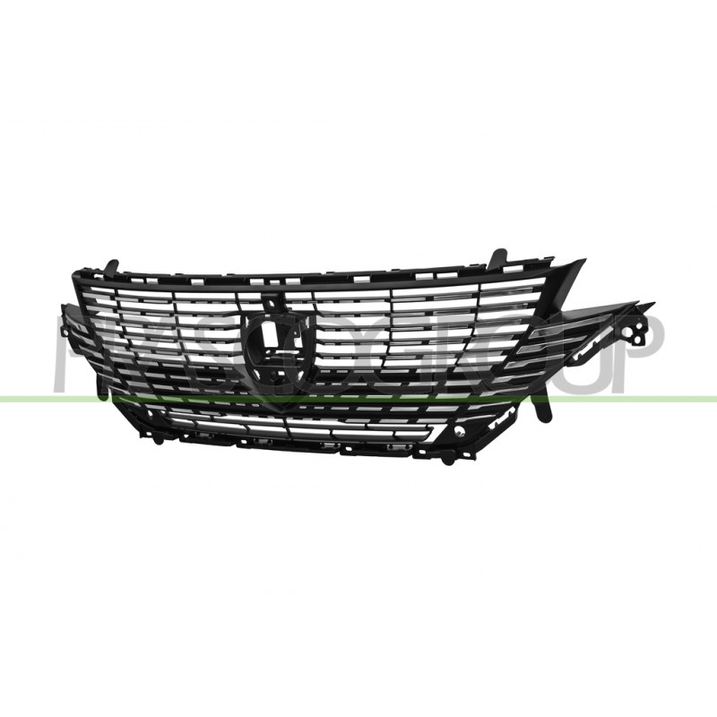 Grille De Calandre-Noire-Structuré-Avec Bords Chromes-Avec Trou Camera Grille De Calandre-Noire-Structuré-Avec Bords Chromes-Avec Trou Camera
