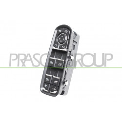 PANNEAU A BOUTON-POUSSOIR NOIR/BORD CHROME'-4 INTERRUPTEURS-LEVE VITRE-PORTE AVA