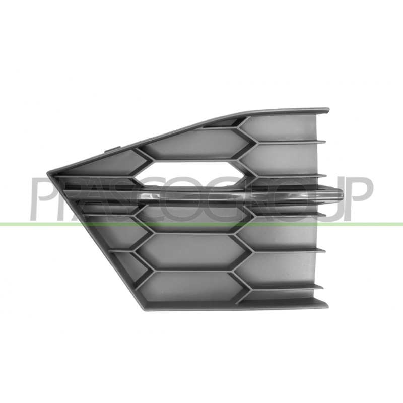 Grille côté chauffeur Noire de Pare-Chocs-avec Moulure Chromee Grille côté chauffeur Noire de Pare-Chocs-avec Moulure Chromee