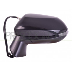 Retroviseur Gauche Electrique-Noir-Chauffant-Avec Feu-Convexe/Chrome'-6 Broches