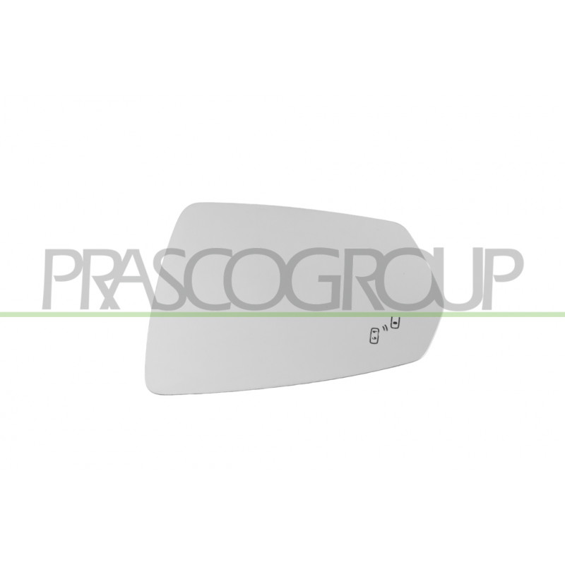 Verre De Retroviseur Gauche-Chauffant-Aspherique-Chrome'-Avec Systeme Anti-Eblou Verre De Retroviseur Gauche-Chauffant-Aspherique-Chrome'-Avec Systeme Anti-Eblou