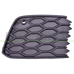 Grille Droite De Pare-Chocs-Avant-Noire-Avec Trous Radar+Supports