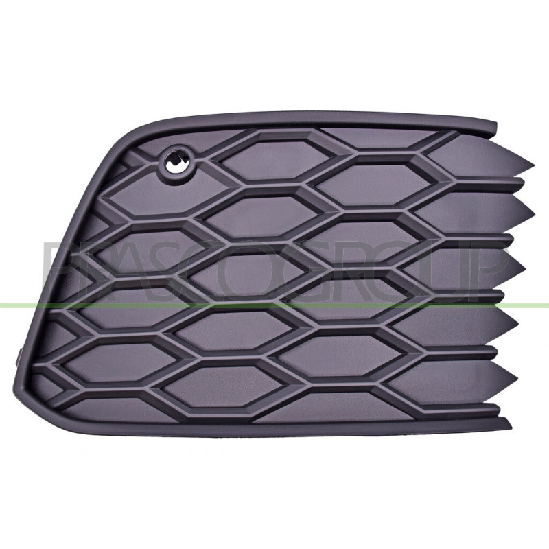 Grille Droite De Pare-Chocs-Avant-Noire-Avec Trous Radar+Supports Grille Droite De Pare-Chocs-Avant-Noire-Avec Trous Radar+Supports