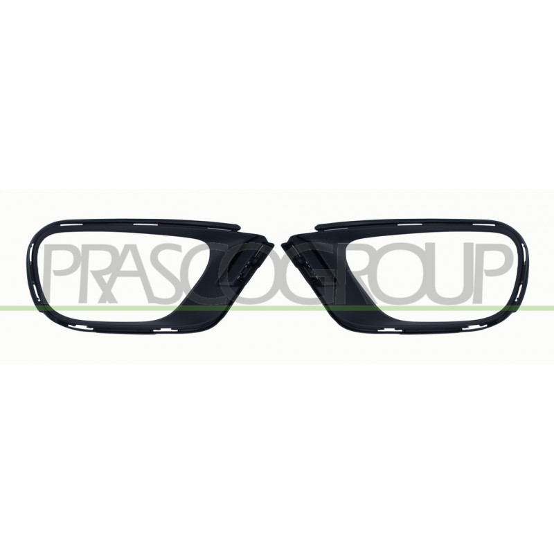 Jeu de Enjoliveur de Phare Noir-Lisse A Peindre (côté passagerôté chauffeur)