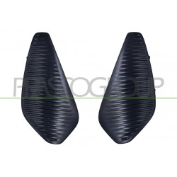 Jeu de Grille de Pare-Chocs Avant-Noir-Structure'-(côté passagerôté chauffeur)