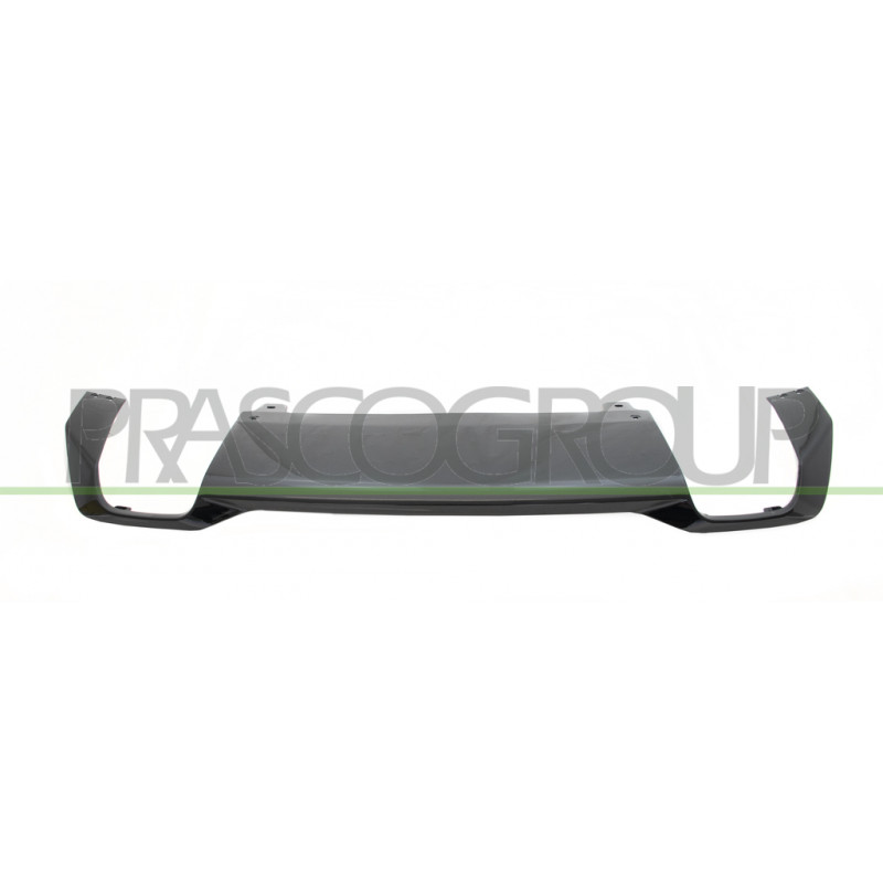 Spoiler de Pare-Chocs arrière Noire Brillante avec Siege pour Double Echappement