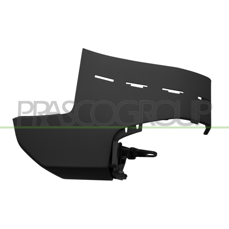 Embout côté passager de Pare-Chocs arrière Noir Structure'-avec Trous Enjoliveru