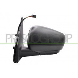 Retroviseur Gauche Electrique-Noir-Chauffant-Convexe-5 Broches