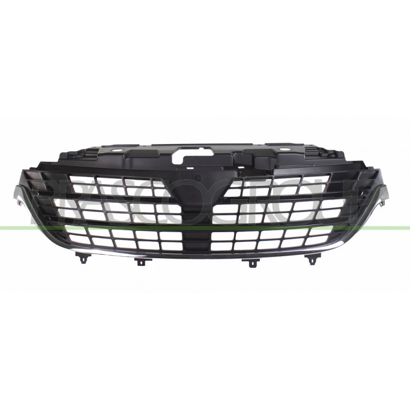 Grille Calandre-Noire avec Cadre Chrome'-avec Moulures Noires Brillantes
