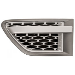 Grille gris foncé, argent...