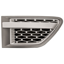 Grille gris foncé, argent...