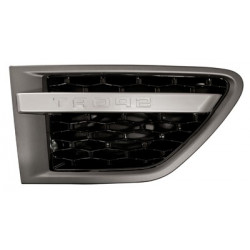 Grille gris foncé, argent...